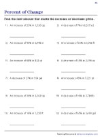 Percent Of Change Worksheets Worksheets Library