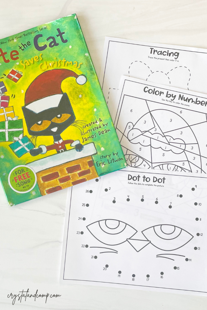 pete the cat saves christmas free printable activities