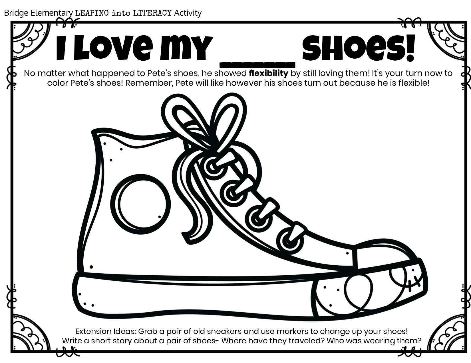 Pete The Cat White Shoes Activities Printable