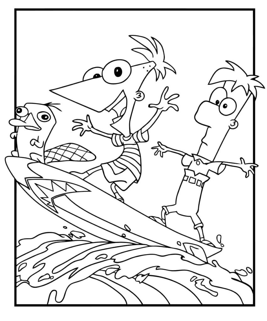 phineas and ferb printable activity pages