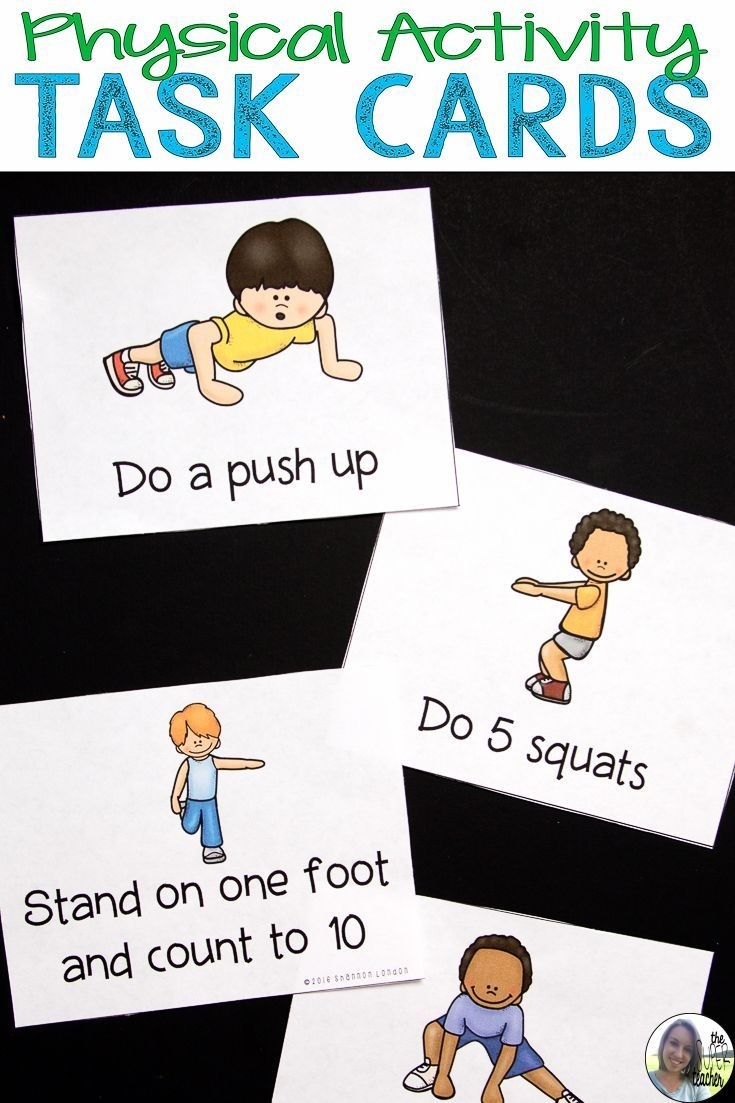 Physical Activity Cards Exercise Cards Powerful Pre K Physical