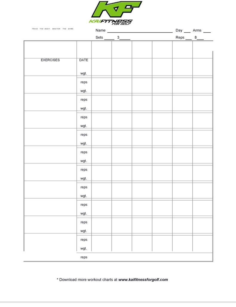Physical Activity Printable Exercise Chart For Kids Free Printable Charts
