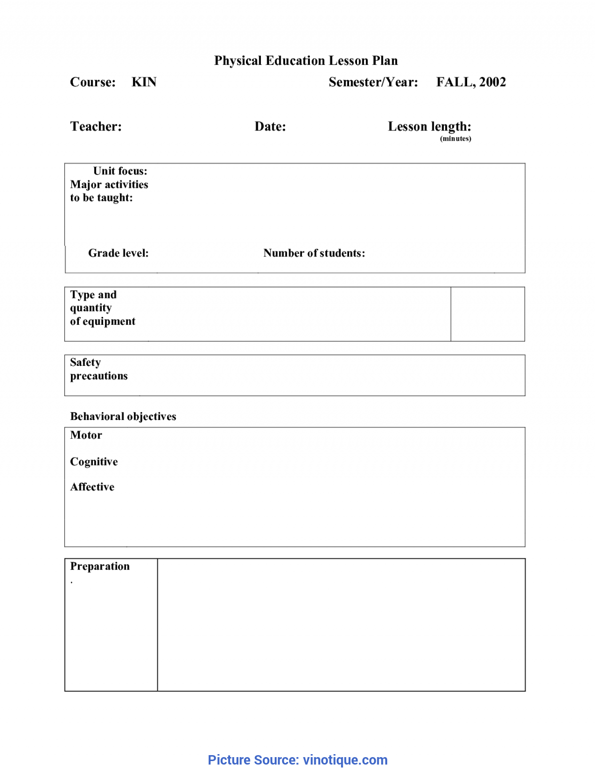 Physical Education Lesson Plan Template Lesson Plans Learning
