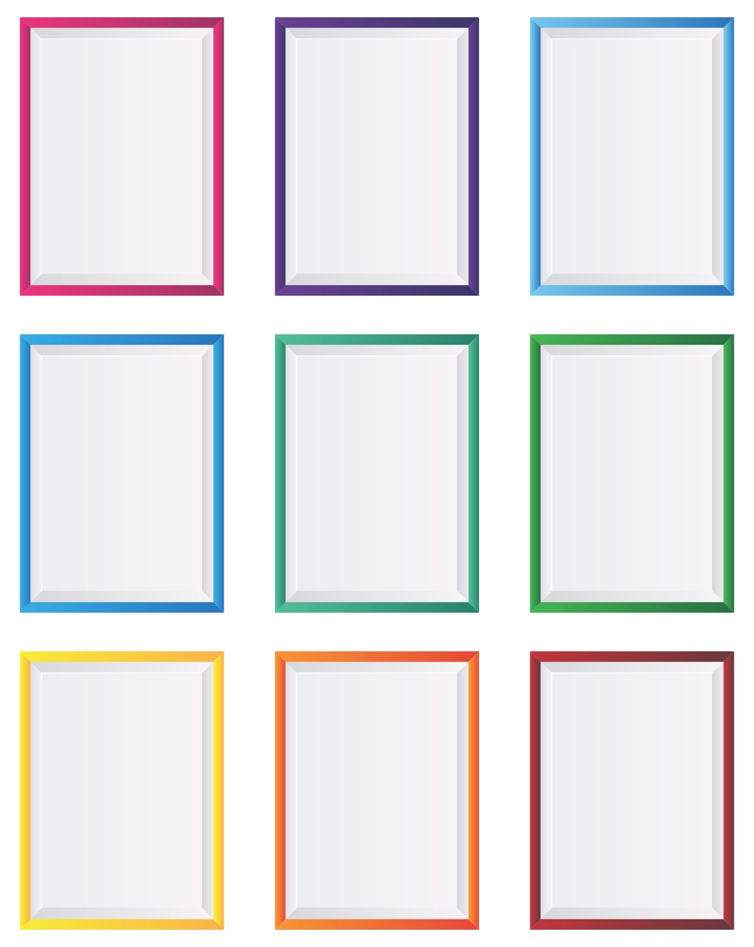 picture frame template printable pdf