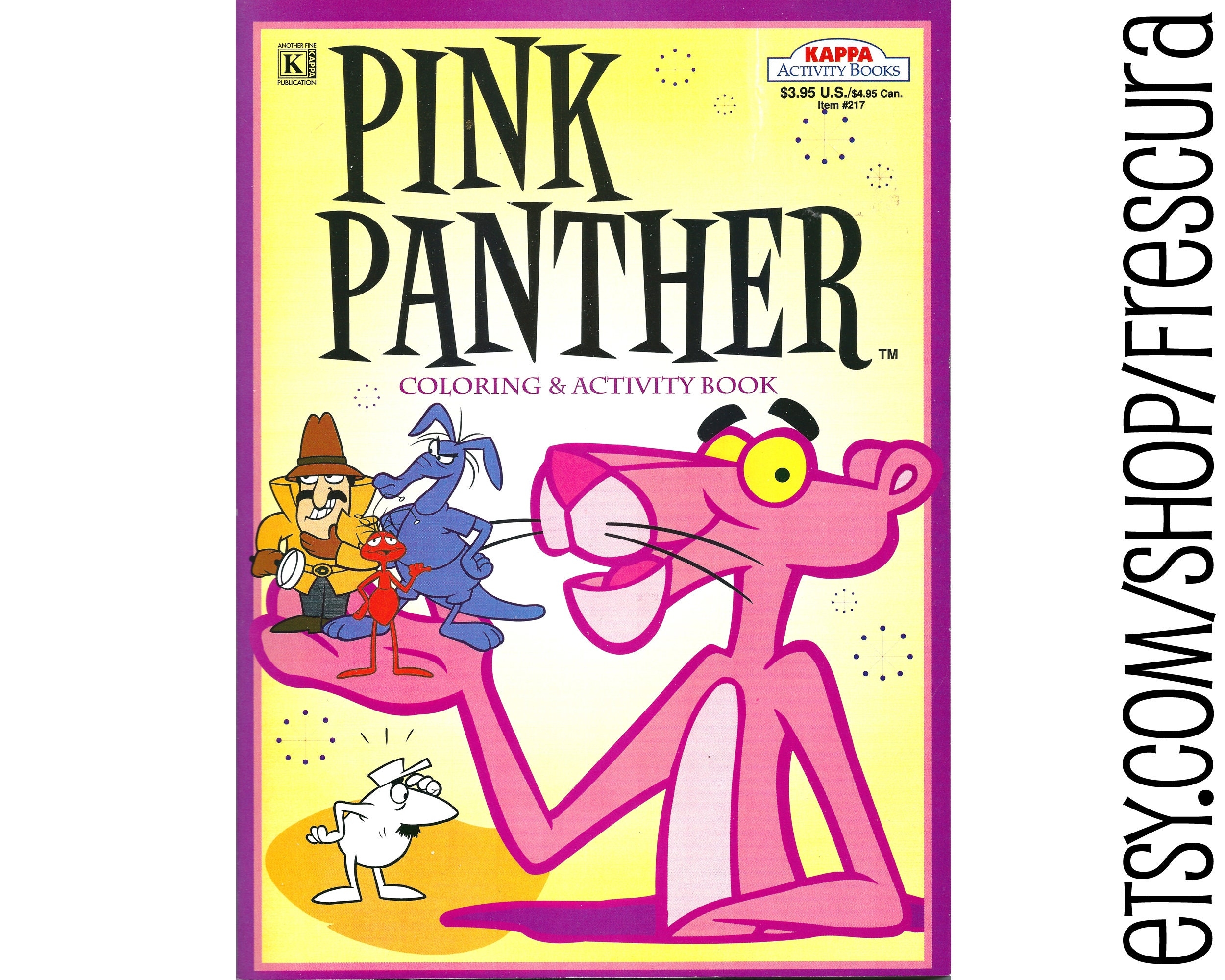 Pink Panther Coloring Activity Book Metro goldwyn mayer 2004 Etsy