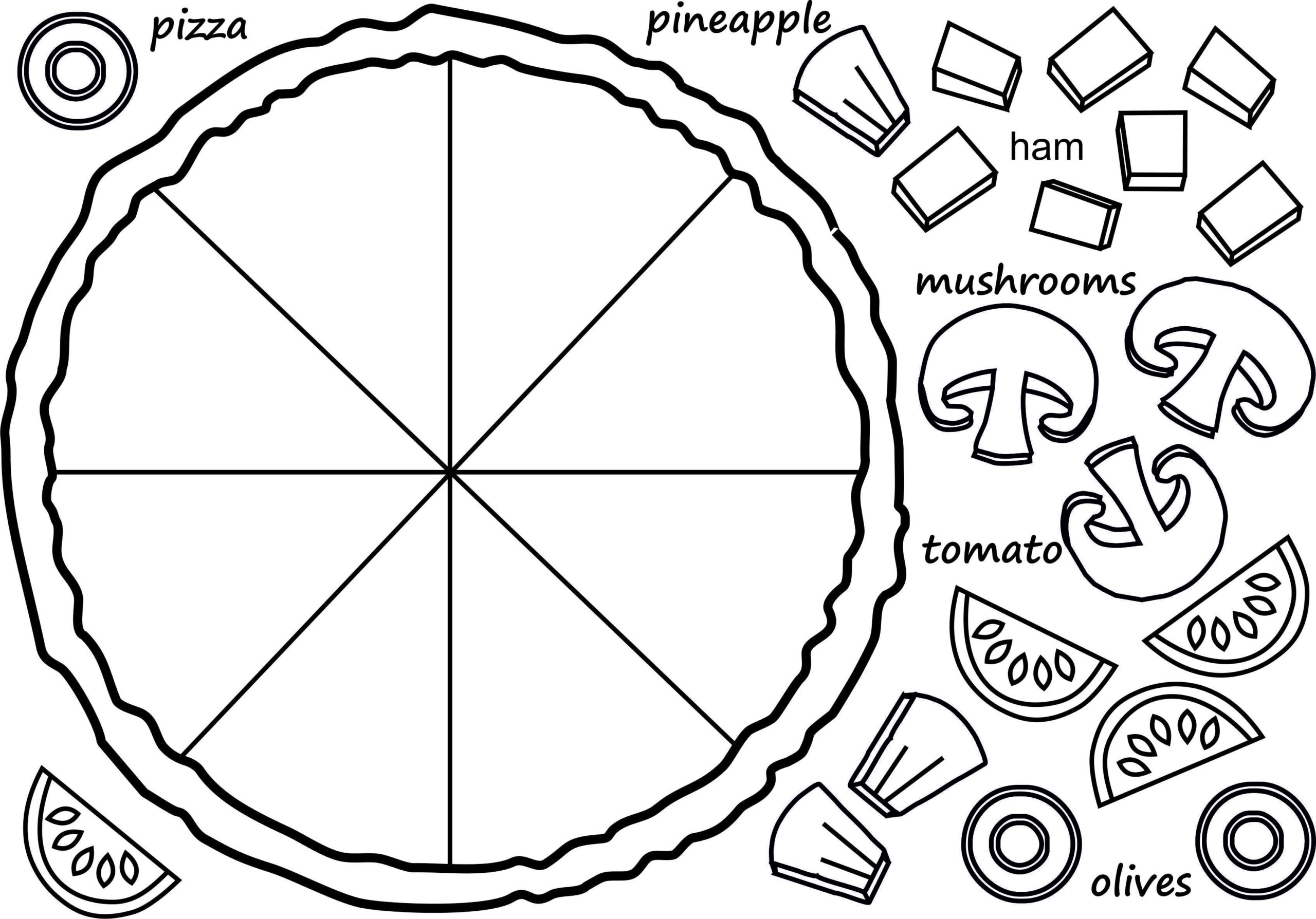 pizza fractions activity printable