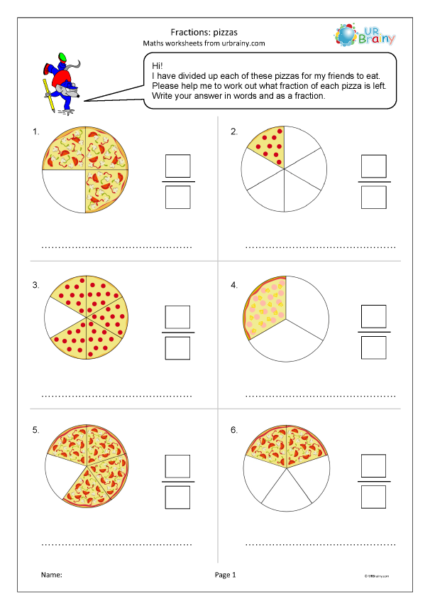 Pizza Fractions Printables