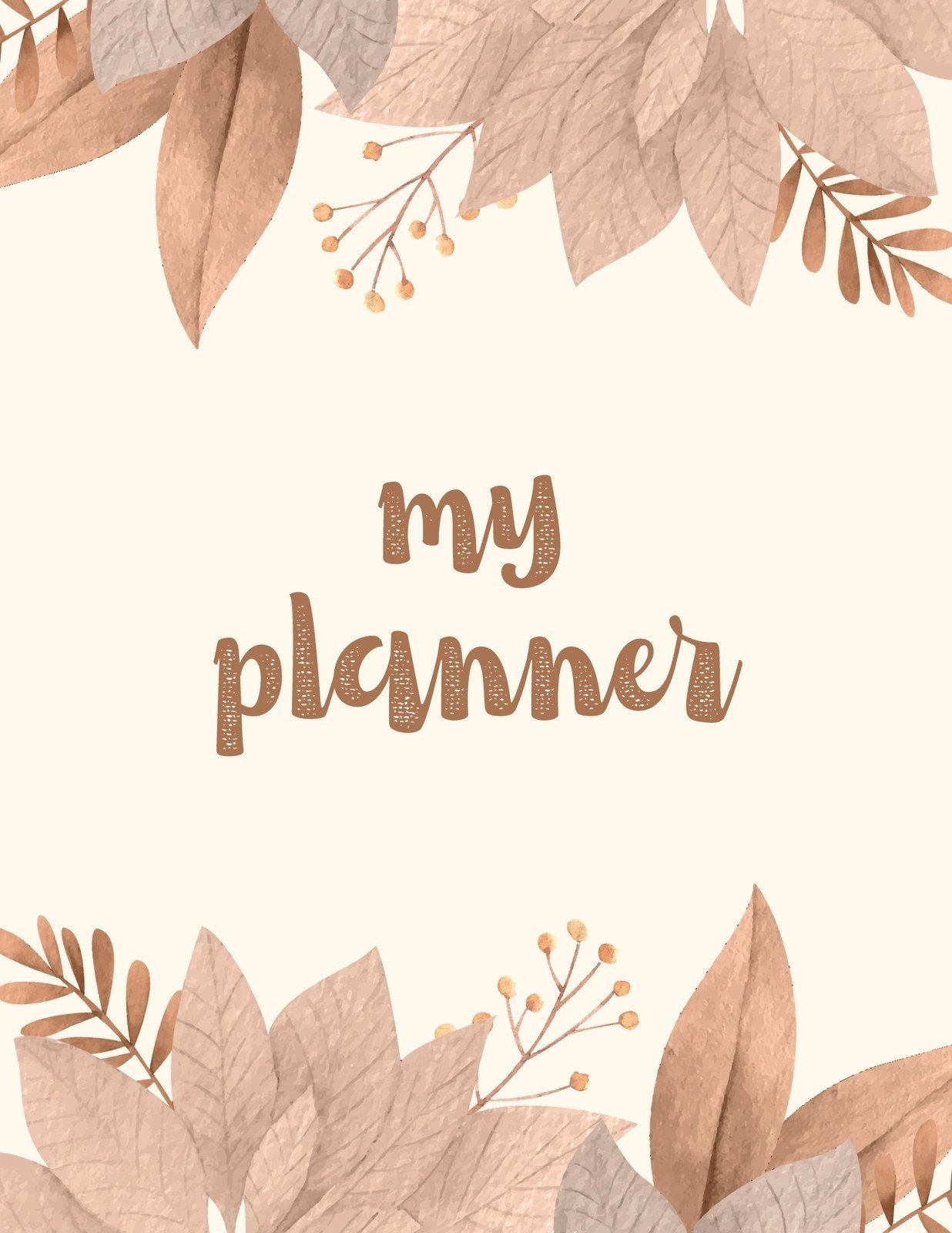 Planner Cover Printables Printable Educational Posters