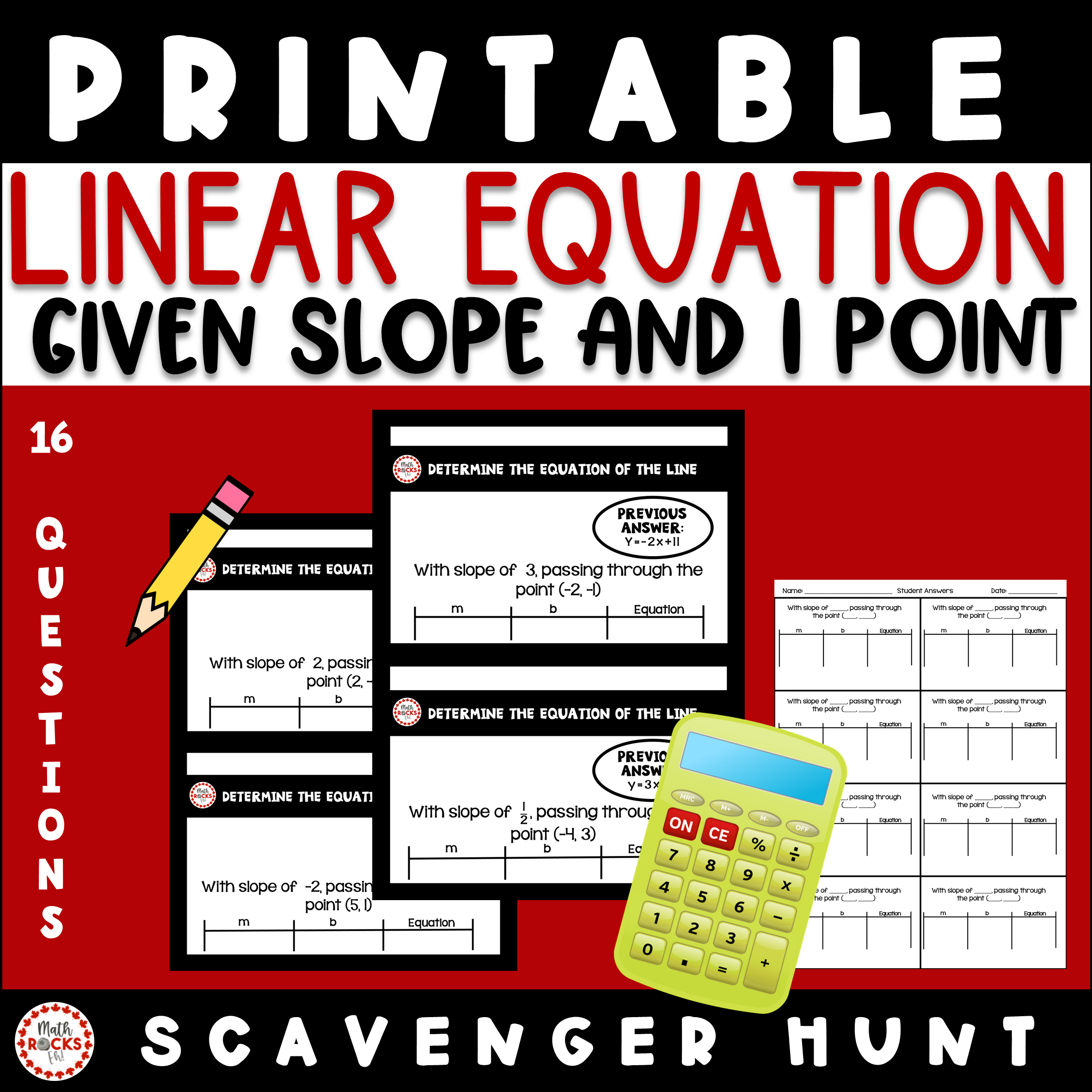 Point Slope Form Practice Worksheet PDF Mathematical Objects 