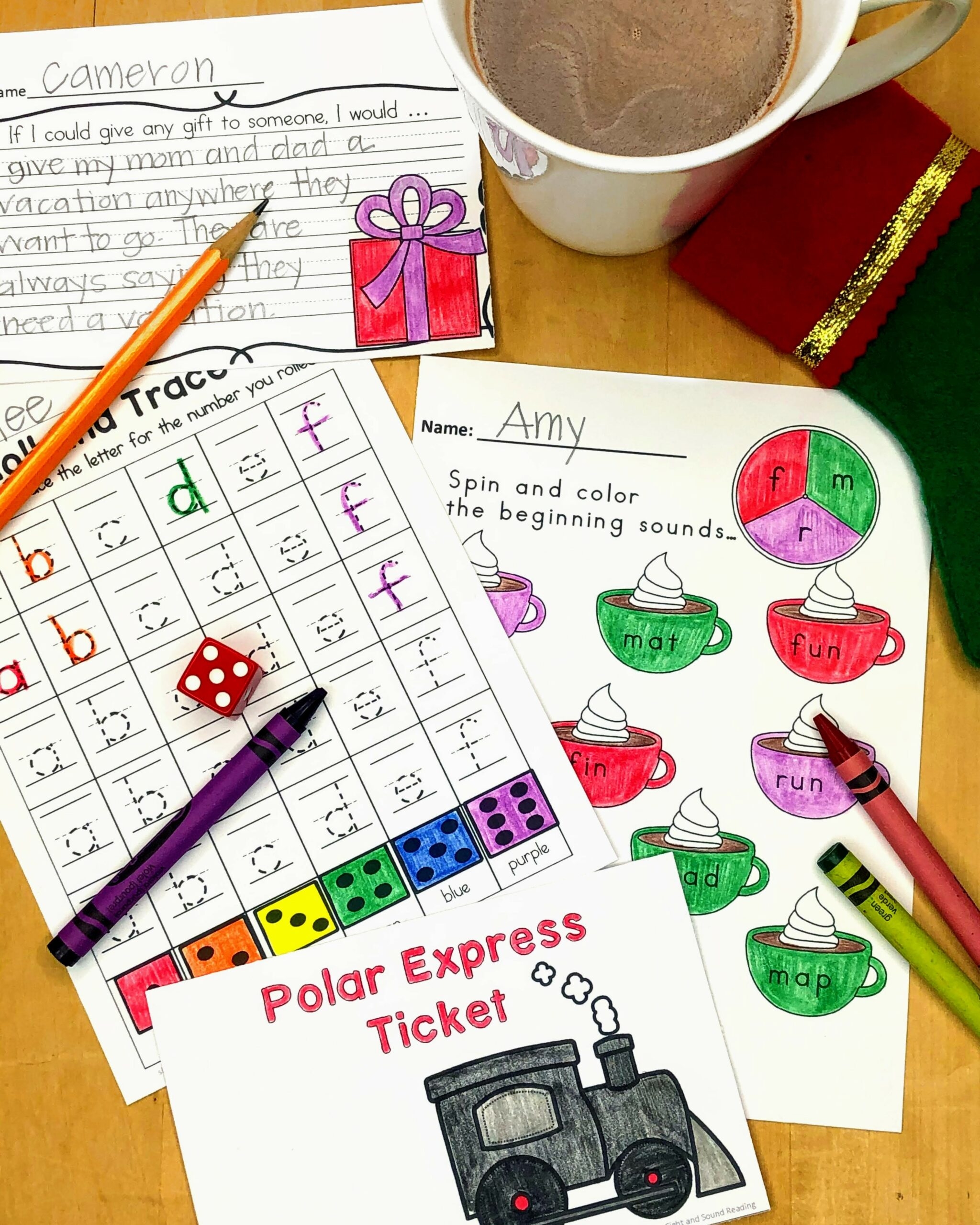 polar express printable activities kindergarten