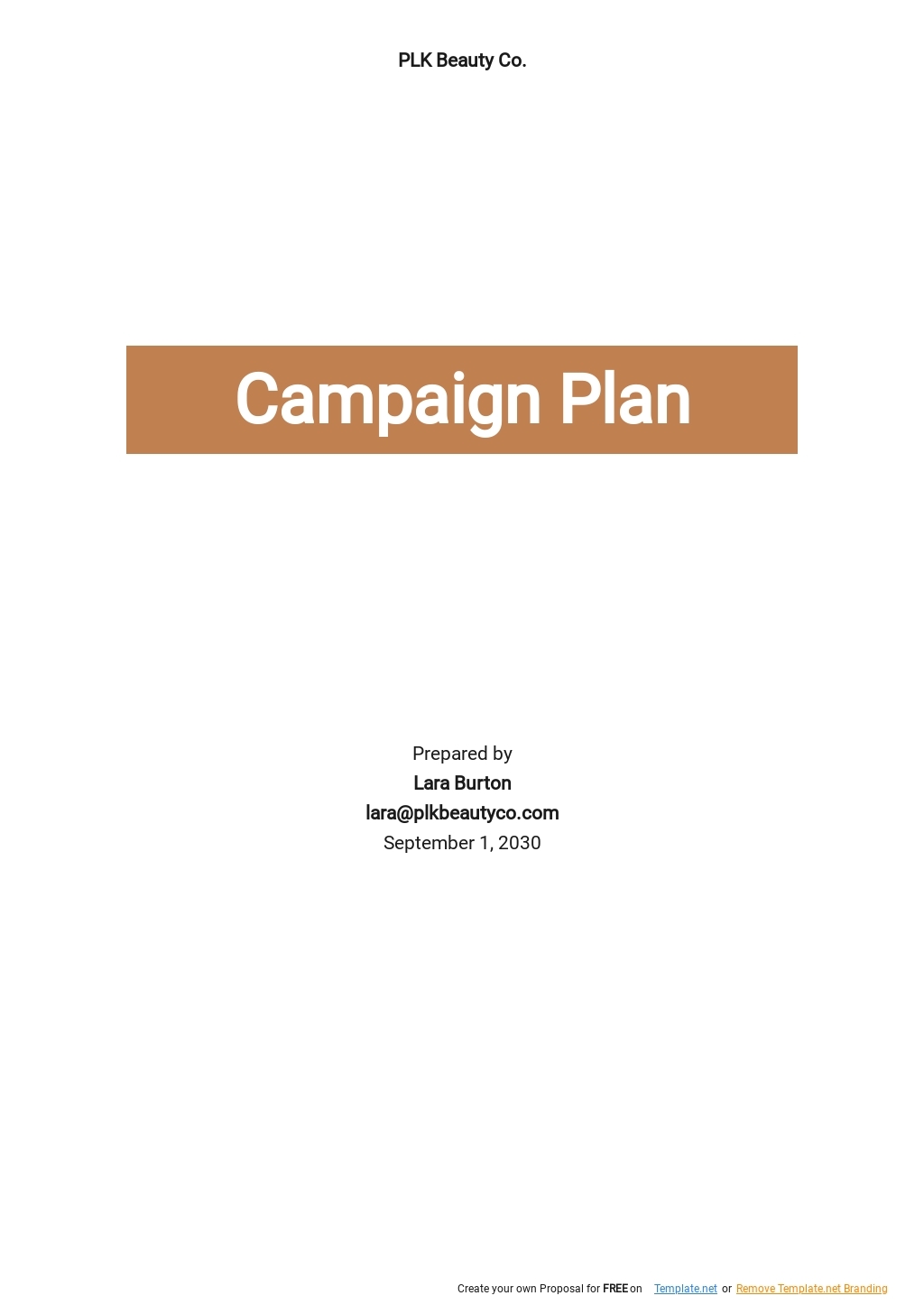 Political Campaign Plan Template Google Docs Word Apple Pages PDF 