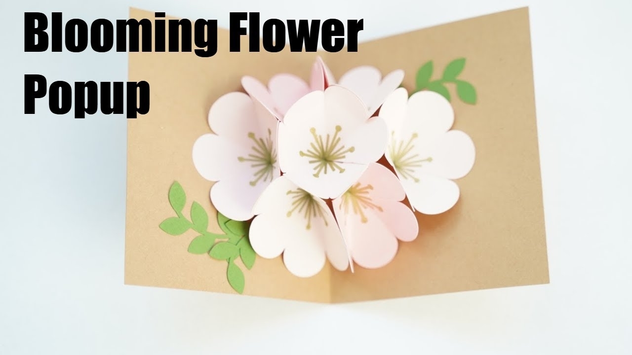 Pop Up Flower Card Template Printable Free Printable