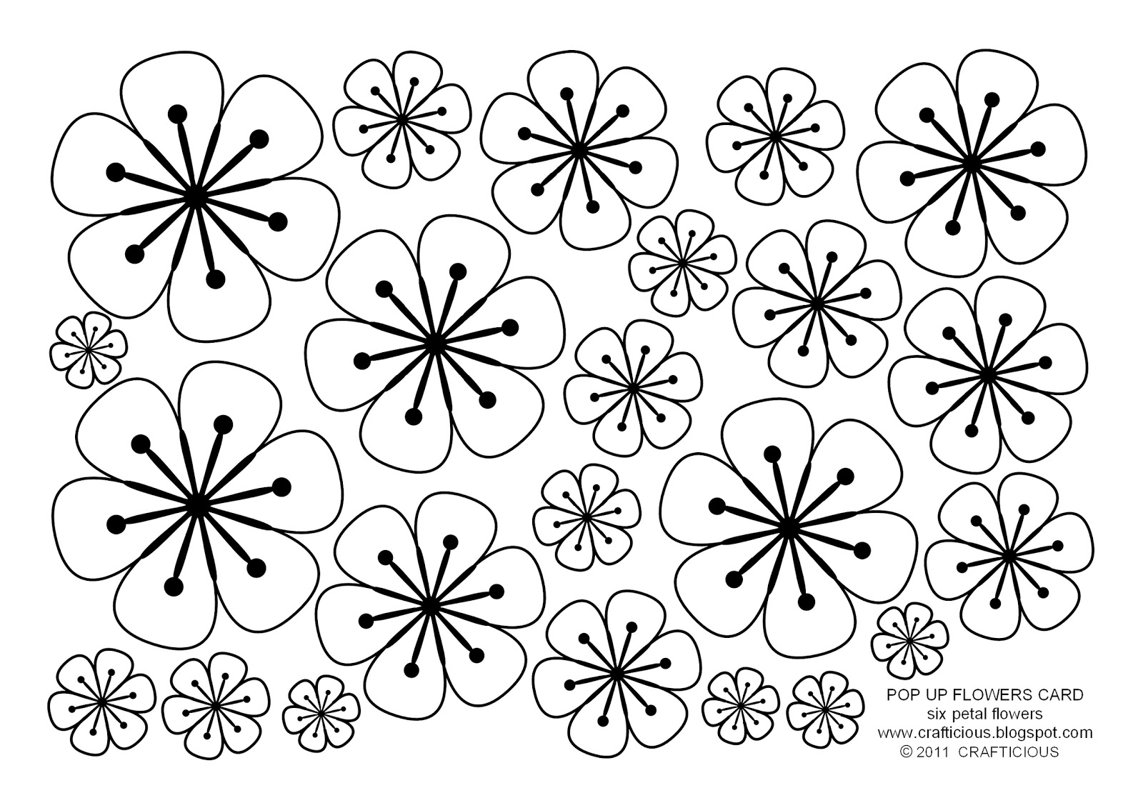 Pop Up Flower Card Template Printable Printable Word Searches