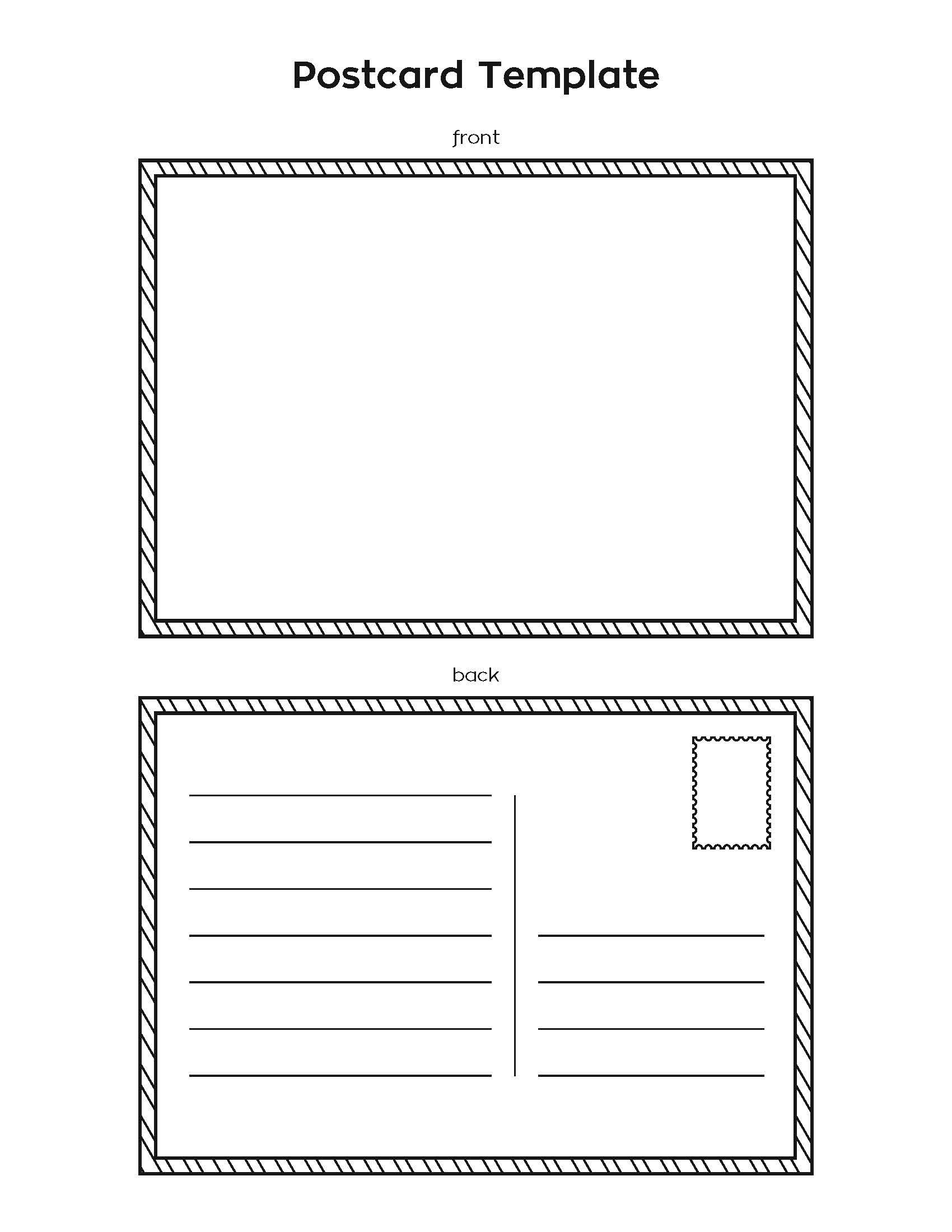 Postcard Template Postcard Template Postcard Template Free Postcards