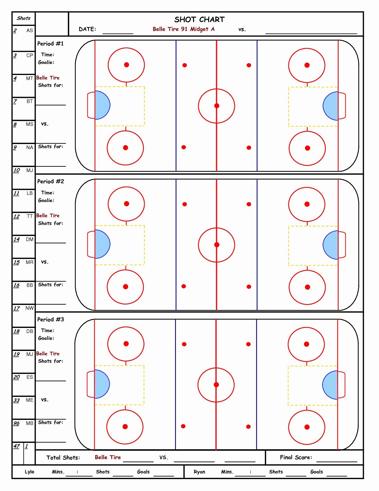 Practice Plan Hockey Template Printable Word Searches