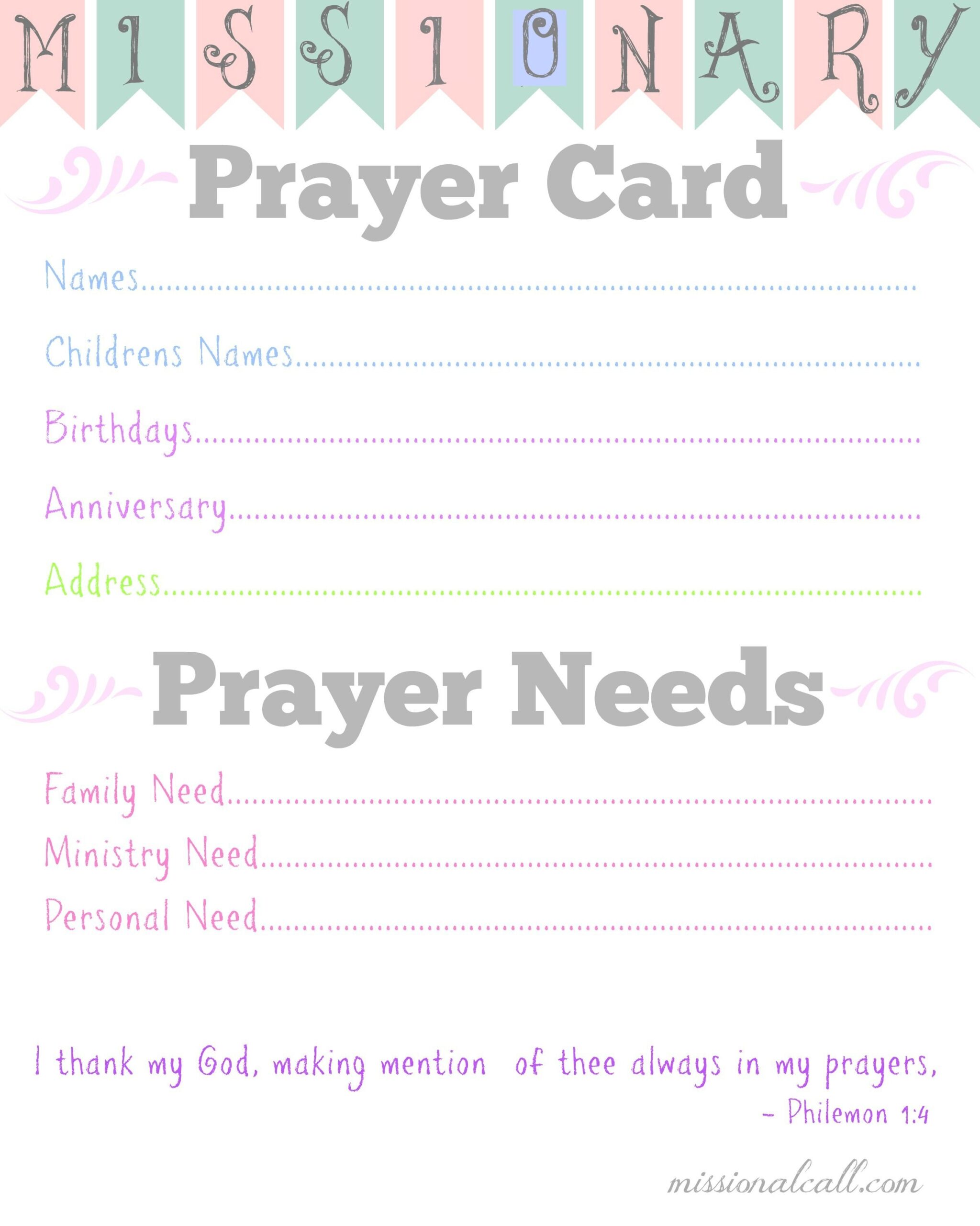 prayer card template printable