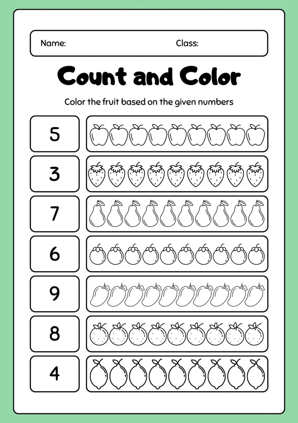 Pre Kindergarten Homework Sheets Printable PDF Template