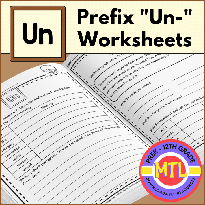 Prefix Un Worksheets Homeschool Curriculum Fair