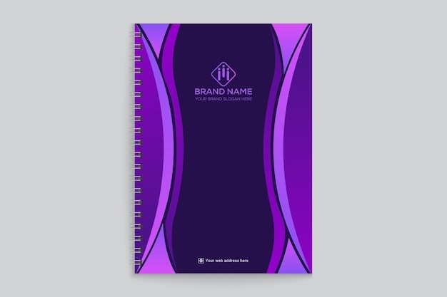 Premium Vector Notebook Cover Template Design