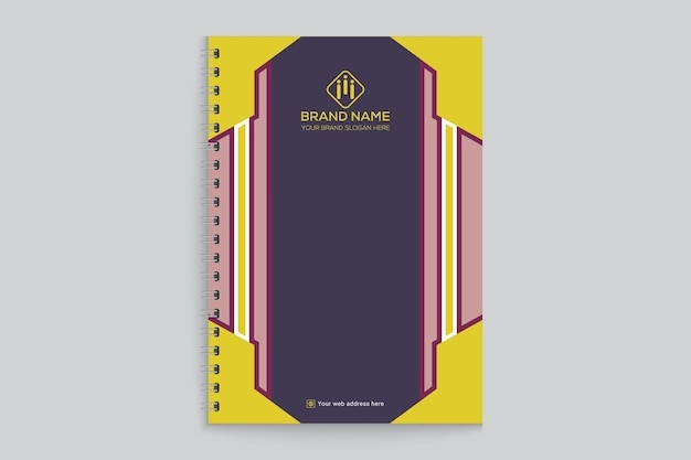 Premium Vector Notebook Cover Template Design