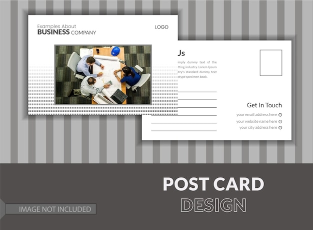 Premium Vector Post Card Template Printable