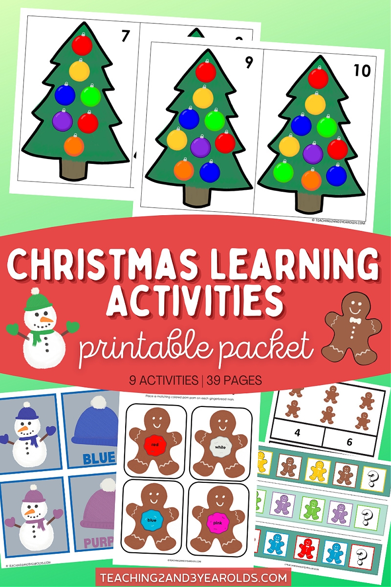 Preschool Christmas Learning Activities Printables