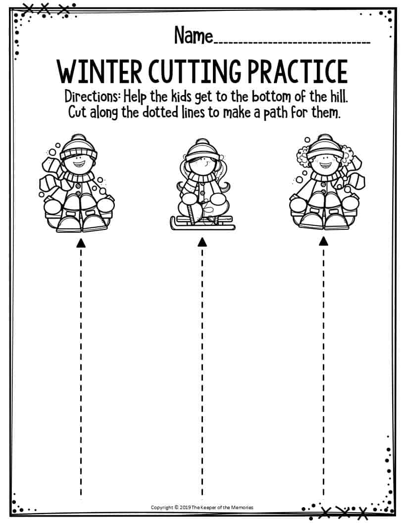 winter activities printable worksheets