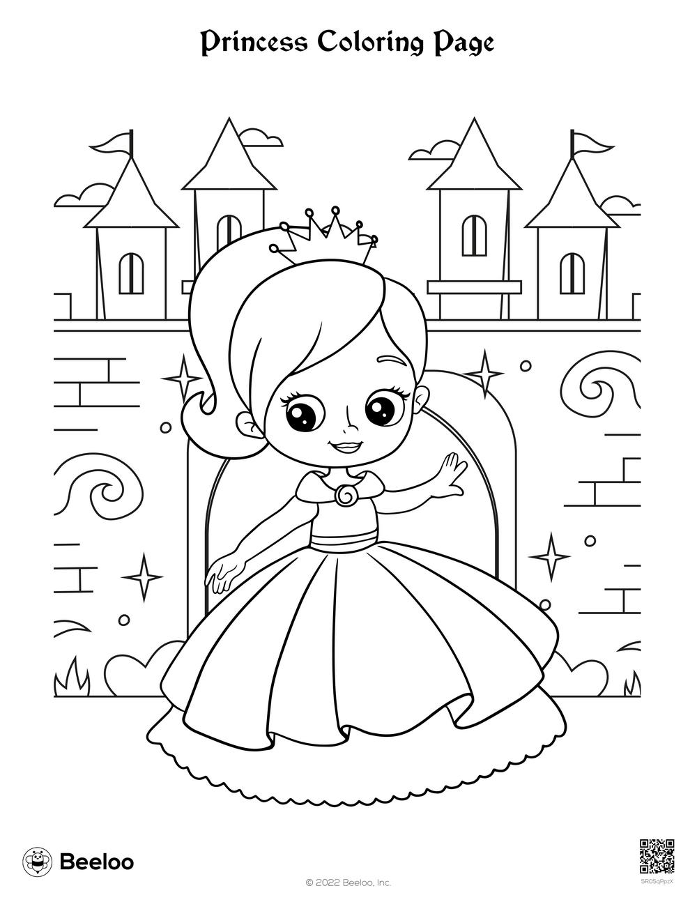 Princess Coloring Page Beeloo Printable Crafts For Kids 5R05qPpzX 