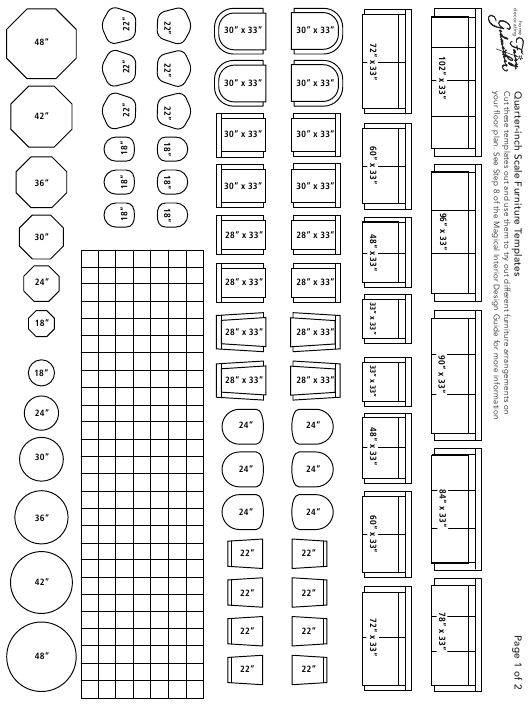 Printable 1 4 Scale Furniture For Interior Design PDF FREE Printable 