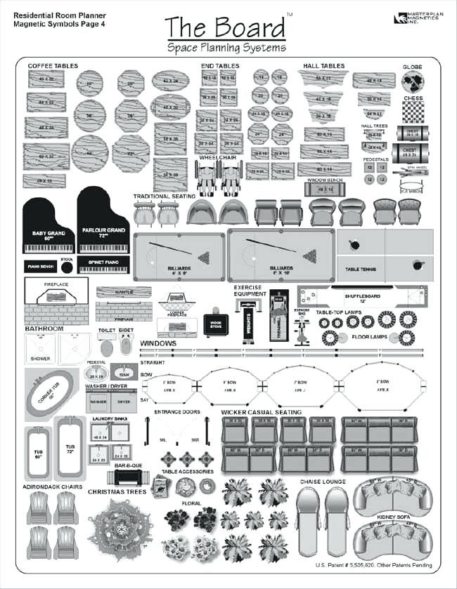 printable 1/4 scale furniture for interior design pdf