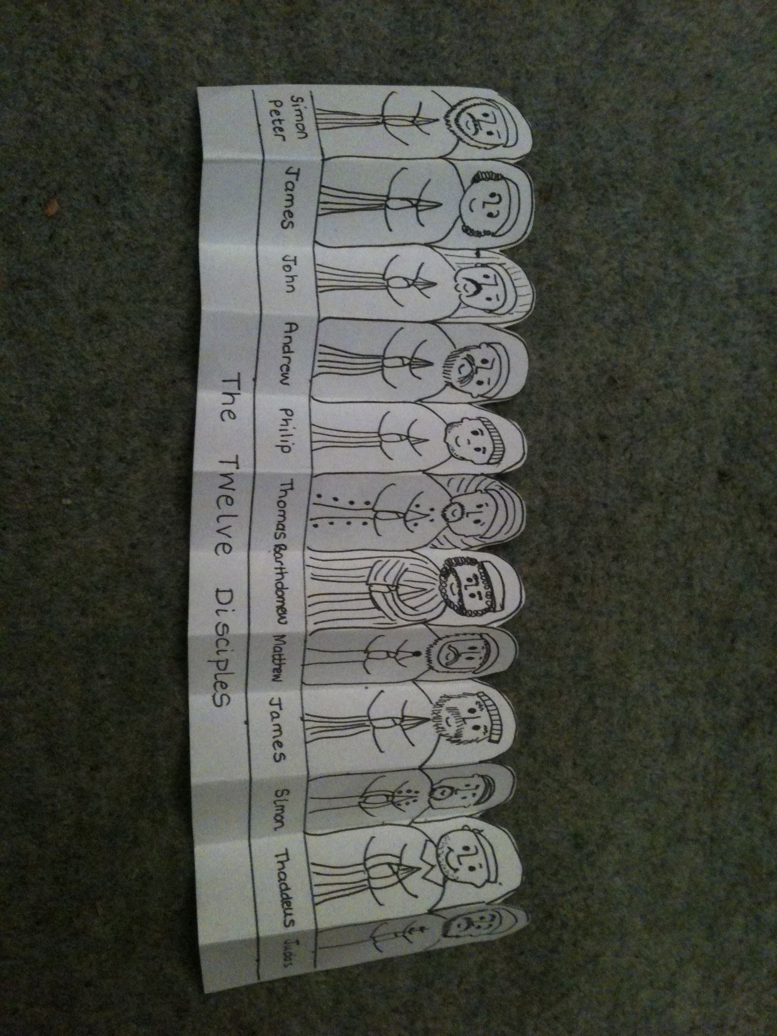 printable 12 disciples activity sheets