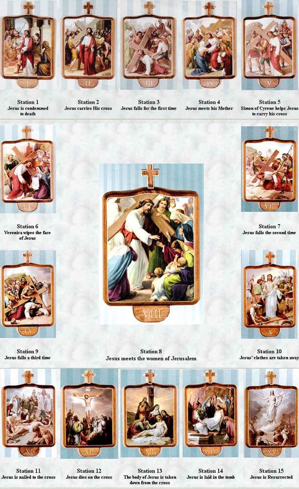 printable 14 stations of the cross pictures and prayers