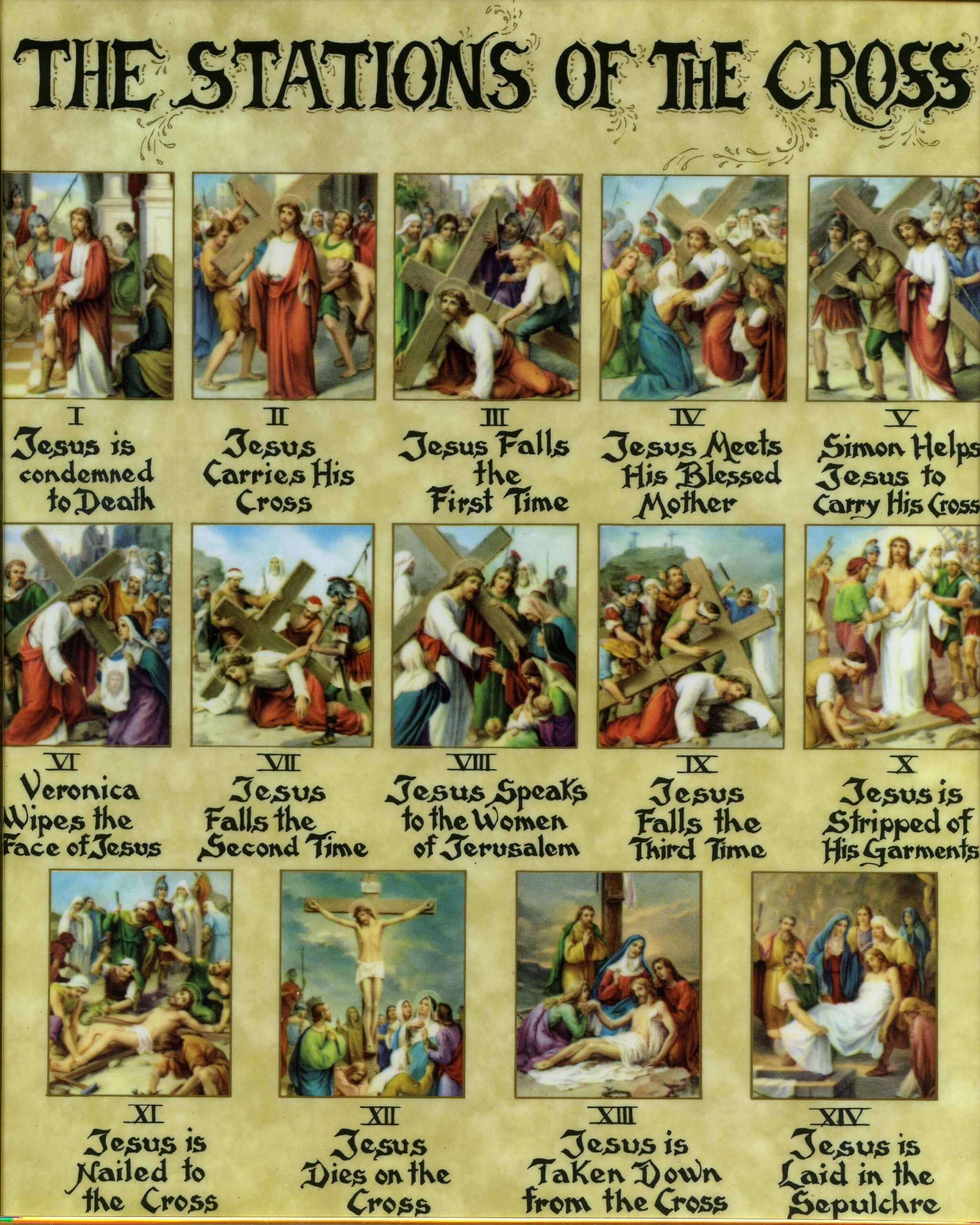 Printable 14 Stations Of The Cross Pictures And Prayers Printable 