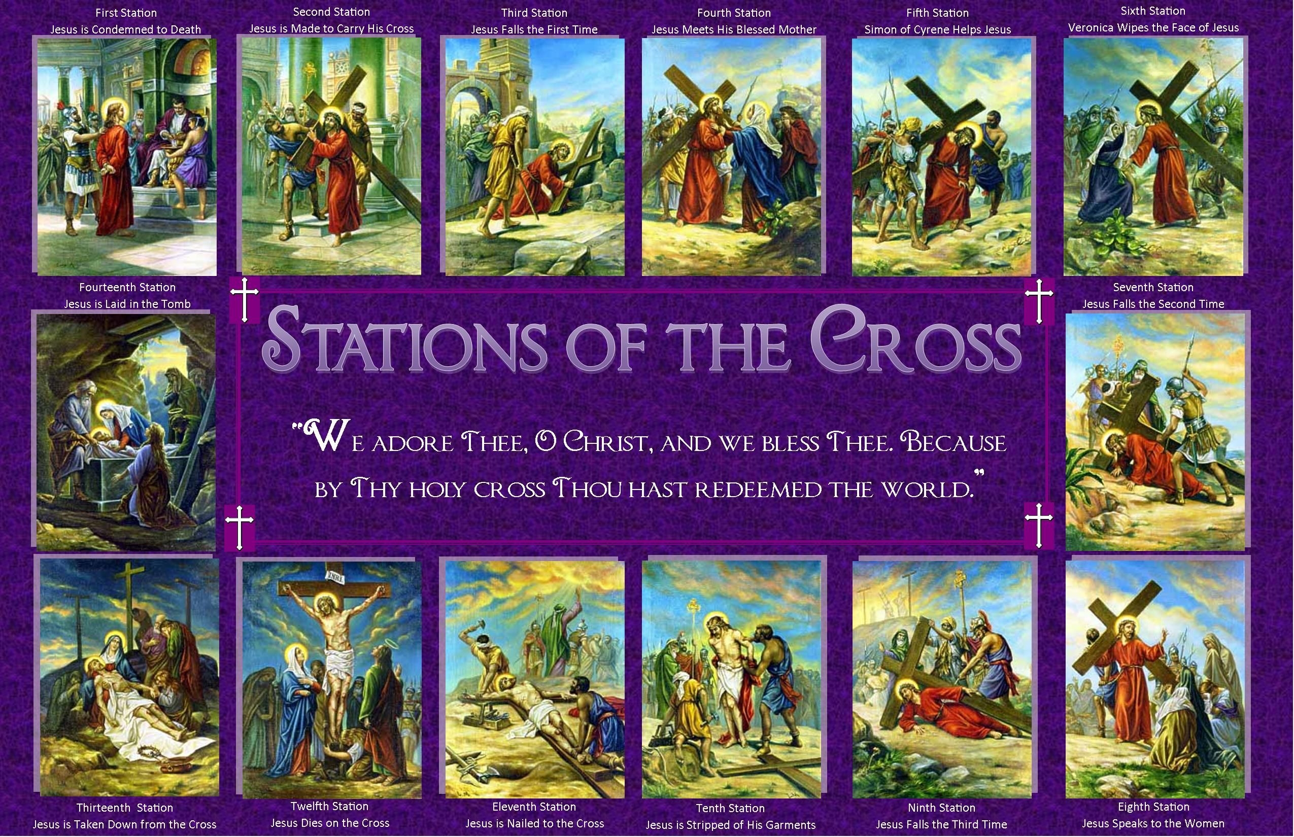Printable 14 Stations Of The Cross Pictures And Prayers Printable