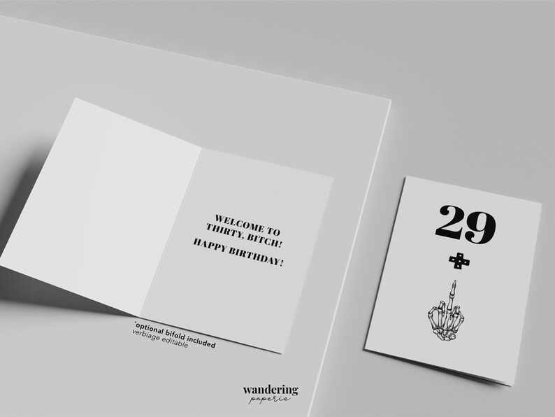 Printable 30th Birthday Card Template Funny 30th Birthday Etsy