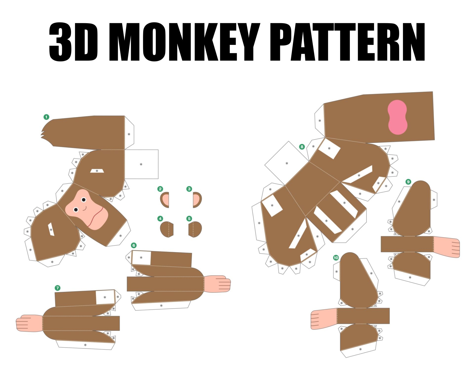 printable 3d paper crafts templates