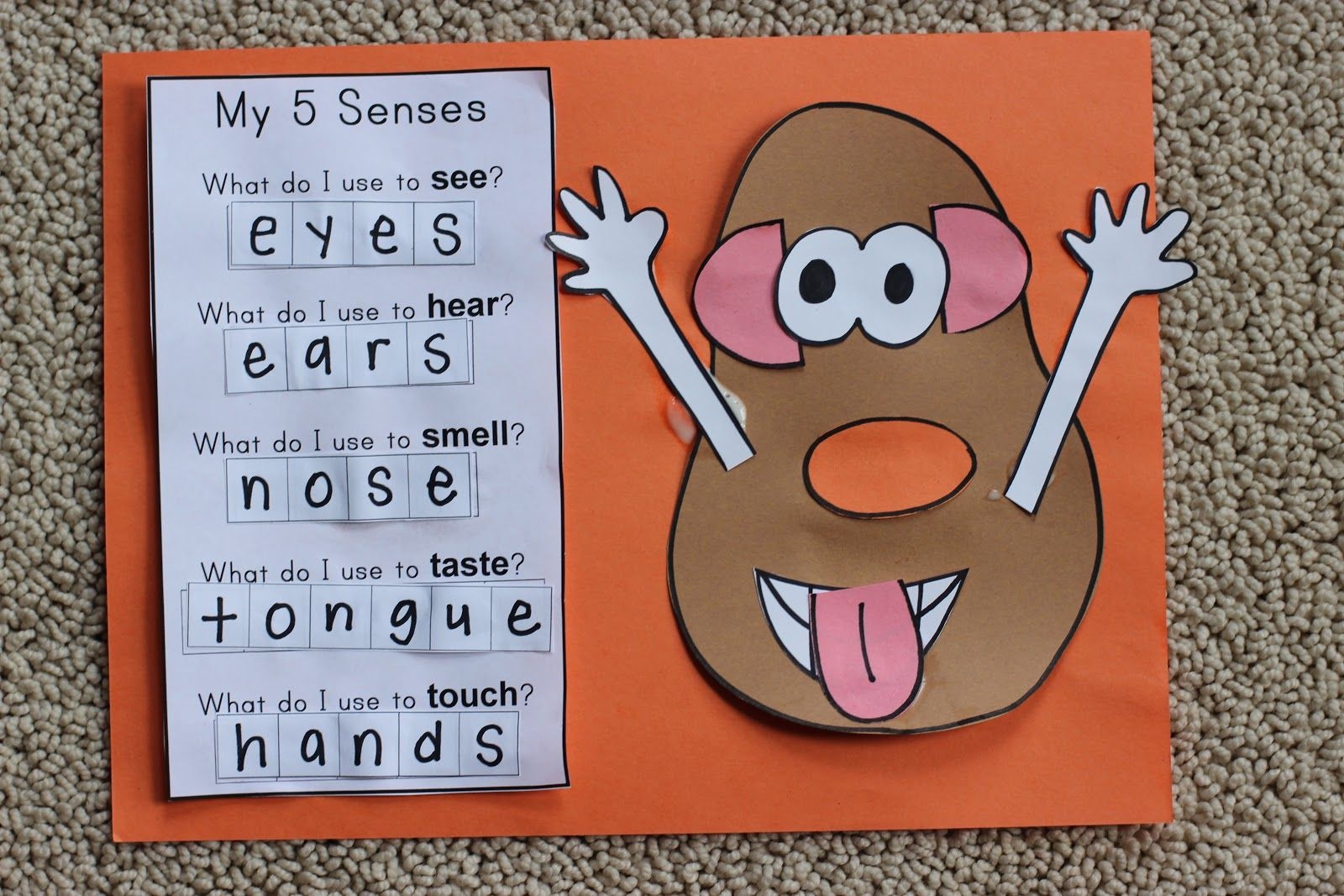 Printable 5 Senses Art And Craft Activities