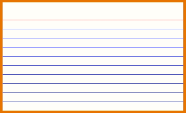 Printable 5x8 Index Card Template Printable Templates