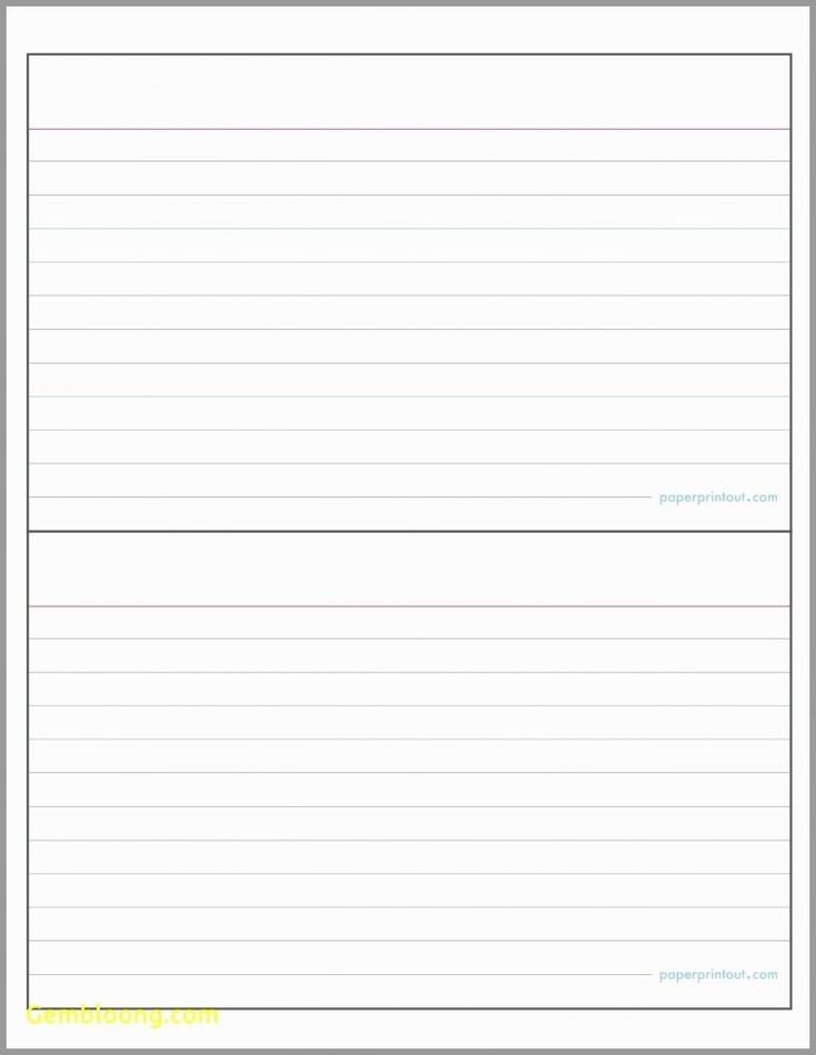 Printable 5x8 Index Card Template Printable Templates