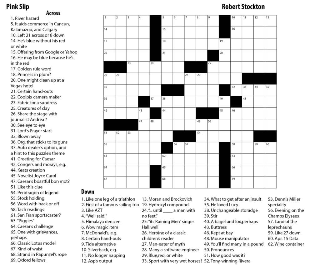 crossword puzzles template