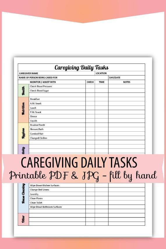 Printable Activities Of Daily Living Checklist Printable Word Searches