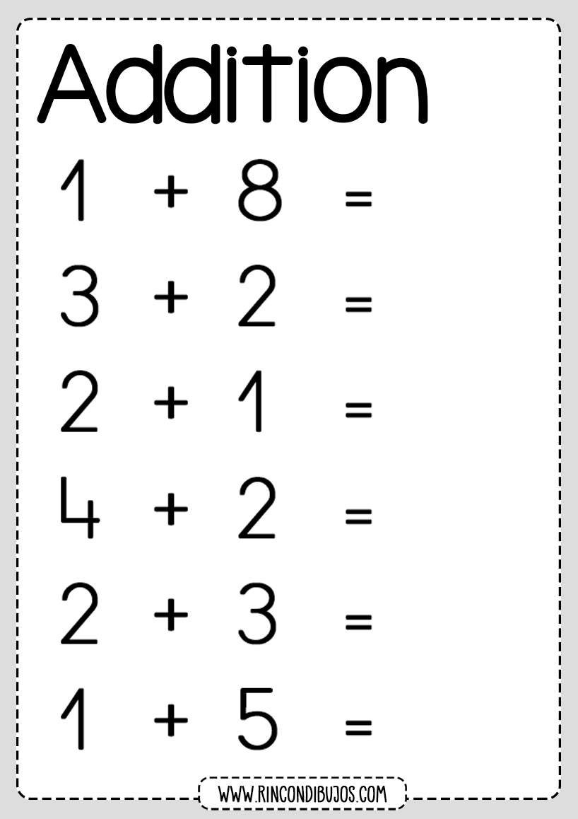 free printable addition with pictures worksheets