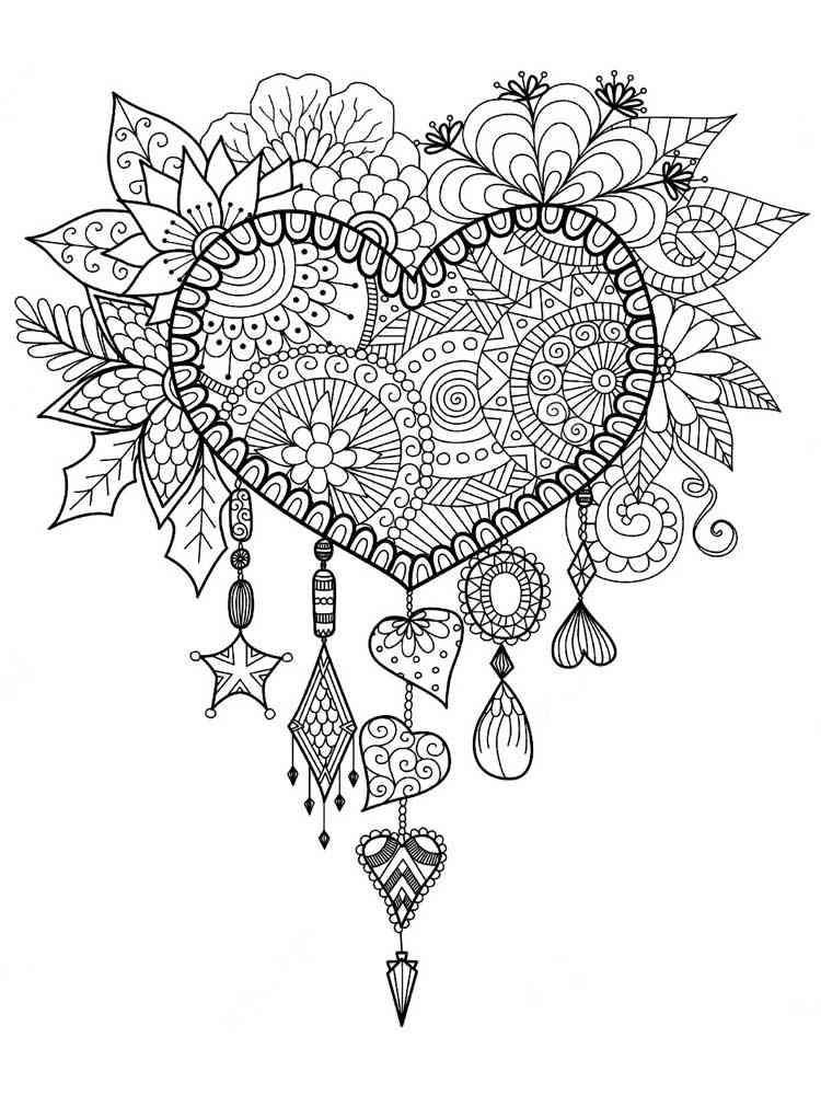 printable coloring pictures of hearts