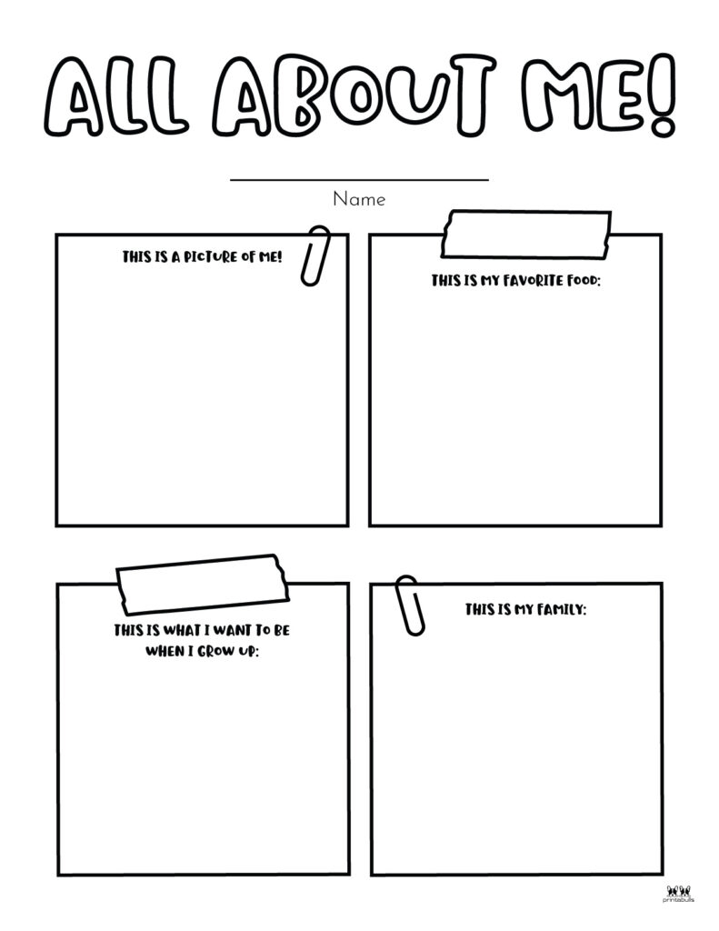 Printable All About Me Activities Printable Free Templates