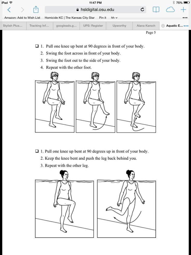 Printable Aquatic Physical Therapy Exercises Pictures