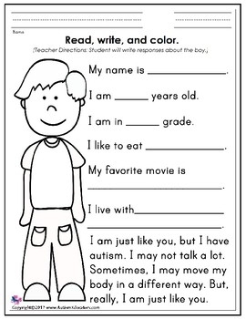 printable autism activities