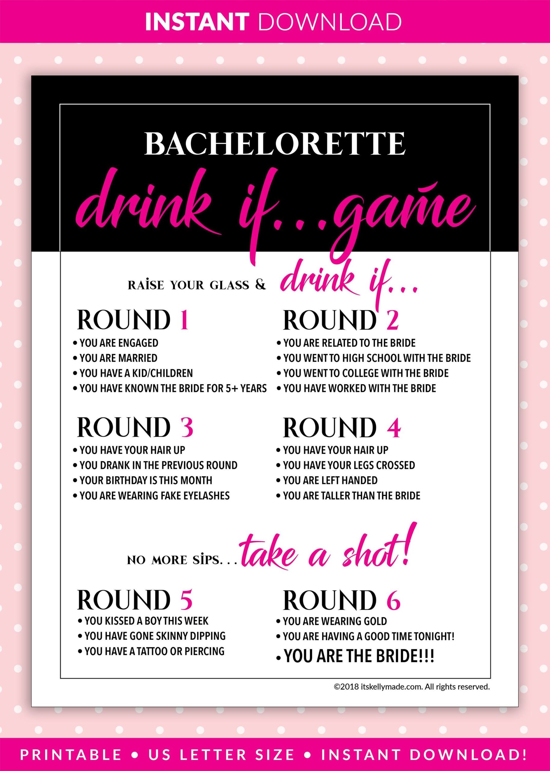 free printable games for bachelorette party