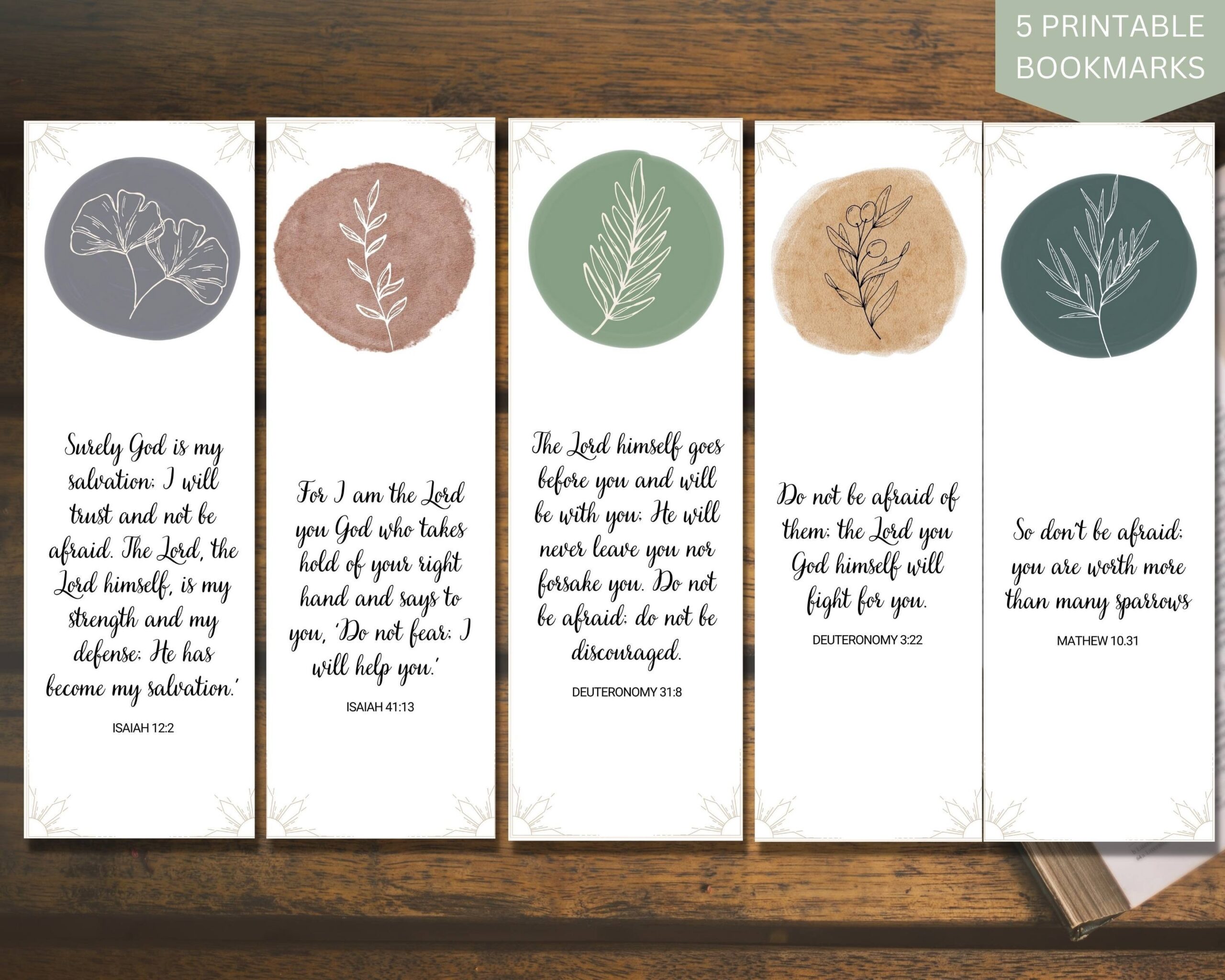 printable bible verse bookmark design