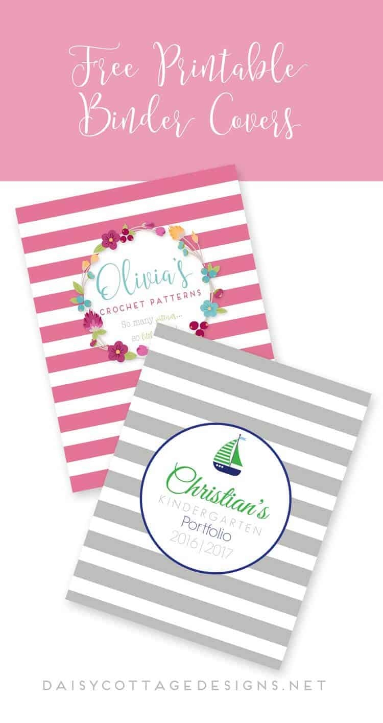 Printable Binder Covers From Daisy Cottage Designs Worksheets Library