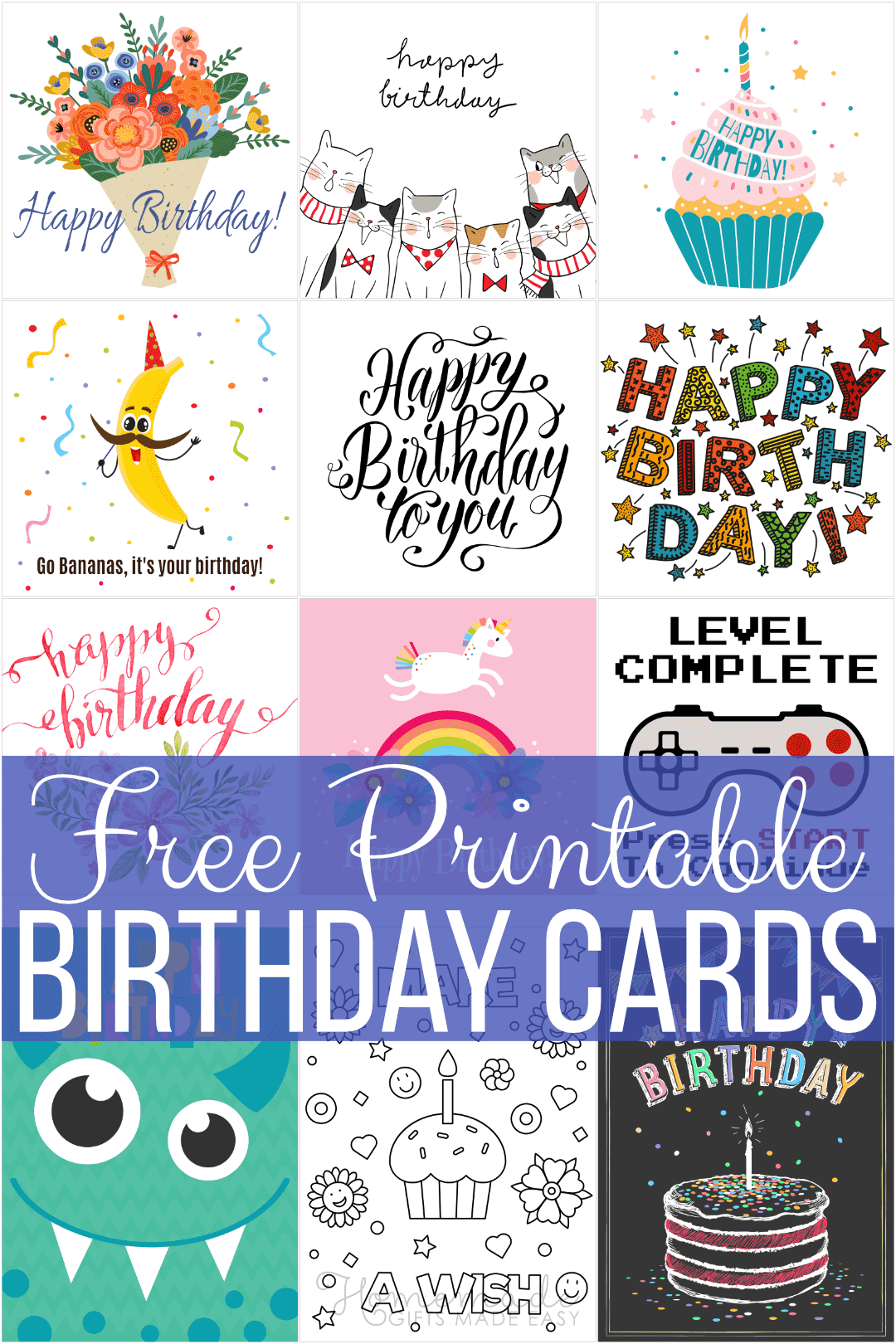 Printable Birthday Card Designs